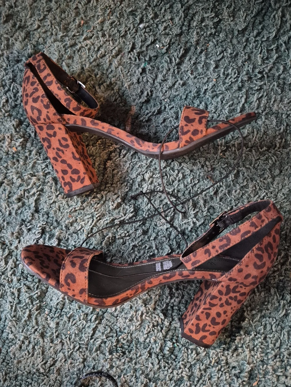 Worthington Animal Print Block Heels Open Toe 6.5 NWOB